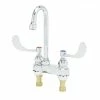 Cheap 👍 T&S Brass 2.2 gpm 4 in. Centerset Two Handle Deck Mount Swivel Gooseneck Healthcare Faucet in Polished Chrome 👍 -Bathroom accessories Store Query