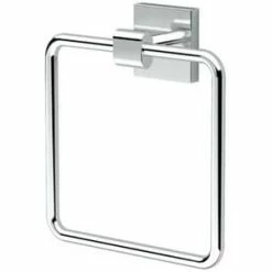 Wholesale ⌛ Gatco Elevate Suite Rectangular Closed Towel Ring in Polished Chrome 🌟