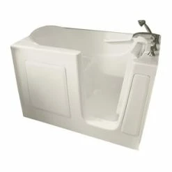Best Pirce 🌟 Safety Tubs Safety Tubs 60 x 30 x 38 in. Gelcoat Walk-In Air Massage Tub with Right Hand Drain in Biscuit 👏