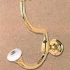 Best Sale 🥰 Gatco Double Porcelain Robe Hook in Polished Brass 🔥 -Bathroom accessories Store Query 150