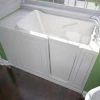 Discount 😉 Safety Tubs Safety Tubs 48 x 28 in. 45 gal Gelcoat Freestanding Walk-In Bathtub Soaker with Extension Kit and Right Hand Minute Drain in White 🌟 -Bathroom accessories Store Query 179