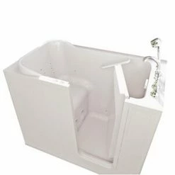 Best deal 👍 Safety Tubs Safety Tubs 48 x 28 x 38 in. 13.3A Gelcoat Walk-In Dual Massage Tub with Right Hand Drain in White 😍