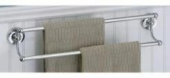 Promo 🤩 Gatco Designer II 24 x 4-9/10 in. Double Towel Bar in Polished Chrome ❤️