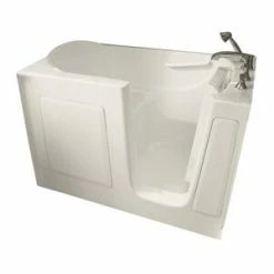 Best Pirce 😍 Safety Tubs Safety Tubs 60 x 30 x 38 in. Gelcoat Walk-In Jet Massage Tub with Right Hand Drain in Biscuit 💯