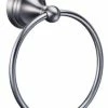 Promo 🔔 Gatco Charlotte Round Closed Towel Ring in Satin Nickel ✔️
