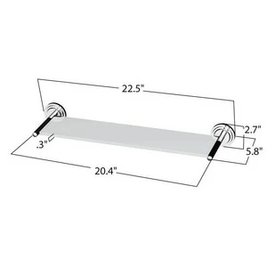 Top 10 ✨ Gatco Marina Glass Shelf in Satin Nickel ✨ 3 Top 10 ✨ Gatco Marina Glass Shelf in Satin Nickel ✨