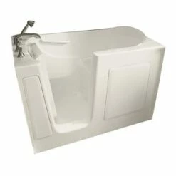 Cheap 💯 Safety Tubs Safety Tubs 60 x 30 x 38 in. Gelcoat Walk-In Air Massage Tub with Left Hand Drain in Biscuit ⌛