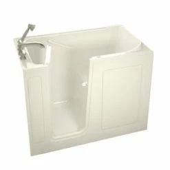 Top 10 👏 Safety Tubs Safety Tubs 48 x 28 x 38 in. 45 gal Gelcoat Freestanding Walk-In Soaking Bathtub with Left Hand Drain in Biscuit ❤️