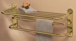 Best Sale 🥰 Gatco Towel Rack Bar in Polished Brass 😉
