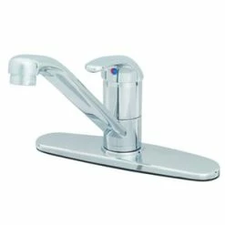 Cheap 💯 T&S Brass Single Handle Centerset Bathroom Sink Faucet in Polished Chrome 🌟